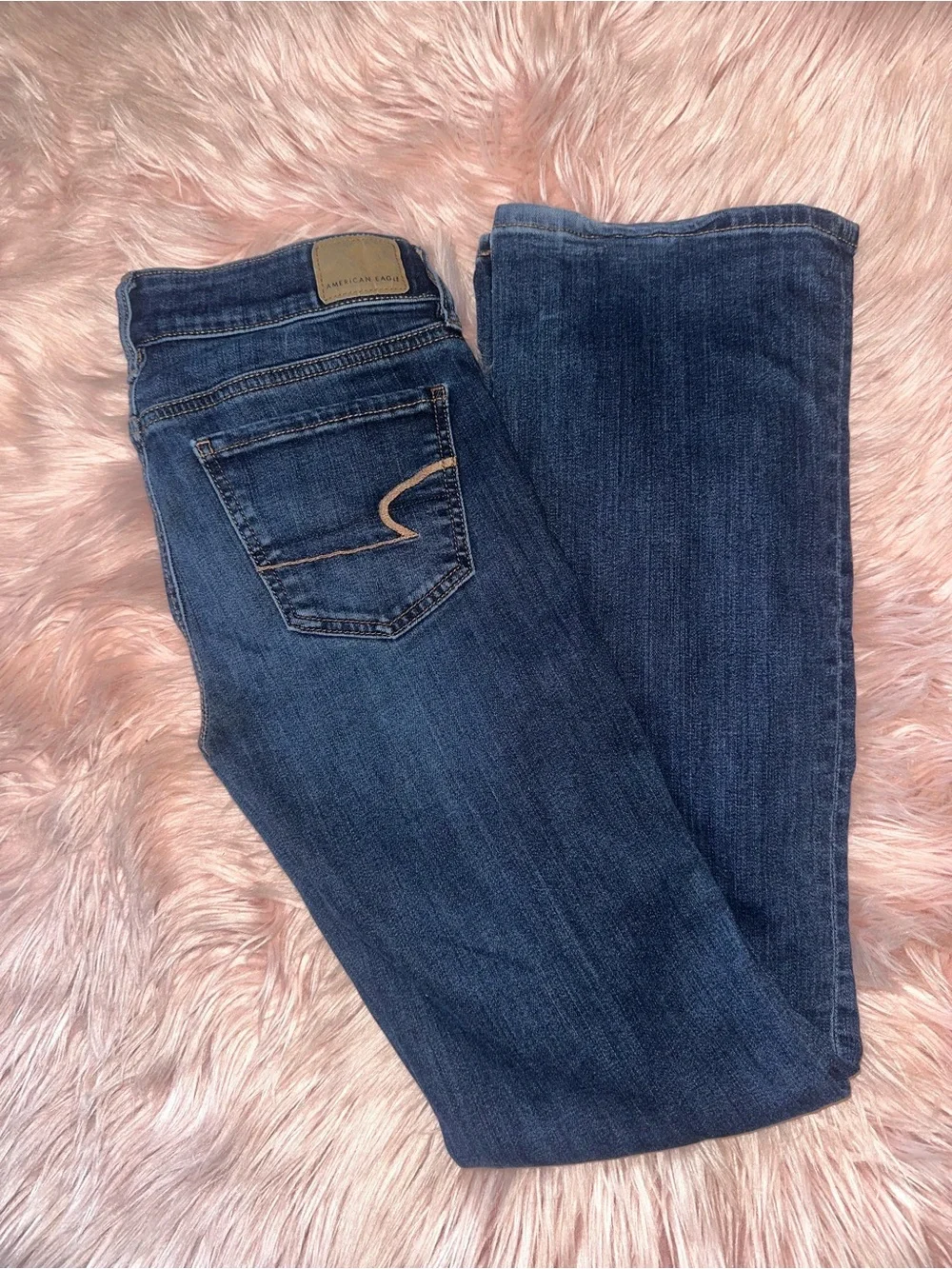 American Eagle Outfitters Dark Indigo Flare/Wide Leg Jeans